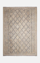 Load image into Gallery viewer, Beige Tapijt Laagpolig Handgeweven Wollen Vloerkleed - Koho Afghan Natural Kelim 298x207