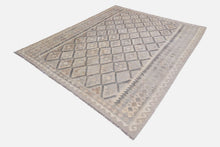 Load image into Gallery viewer, Beige Tapijt Laagpolig Handgeweven Wollen Vloerkleed - Koho Afghan Natural Kelim 298x207