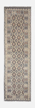 Load image into Gallery viewer, Beige Tapijt Laagpolig Handgeweven Wollen Vloerkleed - Koho Afghan Natural Kelim 292x84