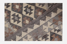 Load image into Gallery viewer, Beige Tapijt Laagpolig Handgeweven Wollen Vloerkleed - Koho Afghan Natural Kelim 292x84