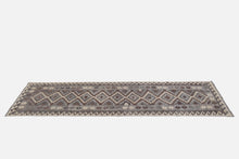 Load image into Gallery viewer, Beige Tapijt Laagpolig Handgeweven Wollen Vloerkleed - Koho Afghan Natural Kelim 292x82