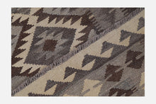 Load image into Gallery viewer, Beige Tapijt Laagpolig Handgeweven Wollen Vloerkleed - Koho Afghan Natural Kelim 292x82
