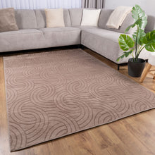 Load image into Gallery viewer, Taupe Tapijt Wasbaar Laagpolig Vloerkleed met Anti Slip Koho Japandi Stijl Wasbaar op 30° - Koho Carpets