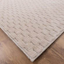 Load image into Gallery viewer, Crème Tapijt Wasbaar Laagpolig Vloerkleed met Anti Slip Koho Modula Wasbaar op 30° - Koho Carpets
