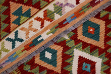 Load image into Gallery viewer, Kleurrijk Tapijt Laagpolig Handgeweven Wollen Vloerkleed - Koho Afghan Kelim 119x83