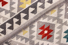 Load image into Gallery viewer, Kleurrijk Tapijt Laagpolig Handgeweven Wollen Vloerkleed - Koho Afghan Kelim 121x80
