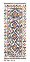 Load image into Gallery viewer, Kleurrijk Tapijt Laagpolig Handgeweven Wollen Vloerkleed - Koho Afghan Kelim 187x77