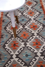 Load image into Gallery viewer, Kleurrijk Tapijt Laagpolig Handgeweven Wollen Vloerkleed - Koho Afghan Kelim 298x83