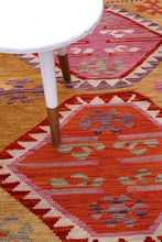 Load image into Gallery viewer, Kleurrijk Tapijt Laagpolig Handgeweven Wollen Vloerkleed - Koho Afghan Kelim 131x78