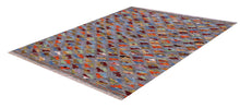 Load image into Gallery viewer, Kleurrijk Tapijt Laagpolig Handgeweven Wollen Vloerkleed - Koho Afghan Kelim 125x82
