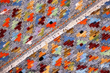 Load image into Gallery viewer, Kleurrijk Tapijt Laagpolig Handgeweven Wollen Vloerkleed - Koho Afghan Kelim 125x82