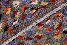 Load image into Gallery viewer, Kleurrijk Tapijt Laagpolig Handgeweven Wollen Vloerkleed - Koho Afghan Kelim 119x81