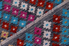 Load image into Gallery viewer, Kleurrijk Tapijt Laagpolig Handgeweven Wollen Vloerkleed - Koho Afghan Kelim 104x72