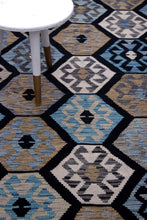 Load image into Gallery viewer, Kleurrijk Tapijt Laagpolig Handgeweven Wollen Vloerkleed - Koho Afghan Kelim 286x208