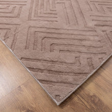 Load image into Gallery viewer, Taupe Tapijt Wasbaar Laagpolig Vloerkleed met Anti Slip Koho Japandi Stijl Wasbaar op 30° - Koho Carpets