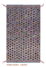 Load image into Gallery viewer, Kleurrijk Tapijt Laagpolig Handgeweven Wollen Vloerkleed - Koho Afghan Kelim 128x81