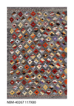 Load image into Gallery viewer, Kleurrijk Tapijt Laagpolig Handgeweven Wollen Vloerkleed - Koho Afghan Kelim 117x80