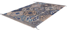 Load image into Gallery viewer, Kleurrijk Tapijt Laagpolig Handgeweven Wollen Vloerkleed - Koho Afghan Kelim 122x82