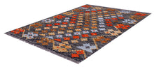 Load image into Gallery viewer, Kleurrijk Tapijt Laagpolig Handgeweven Wollen Vloerkleed - Koho Afghan Kelim 121x79