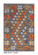 Load image into Gallery viewer, Kleurrijk Tapijt Laagpolig Handgeweven Wollen Vloerkleed - Koho Afghan Kelim 122x81