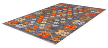 Load image into Gallery viewer, Kleurrijk Tapijt Laagpolig Handgeweven Wollen Vloerkleed - Koho Afghan Kelim 122x81
