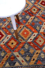 Load image into Gallery viewer, Kleurrijk Tapijt Laagpolig Handgeweven Wollen Vloerkleed - Koho Afghan Kelim 122x85