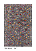 Load image into Gallery viewer, Kleurrijk Tapijt Laagpolig Handgeweven Wollen Vloerkleed - Koho Afghan Kelim 117x77