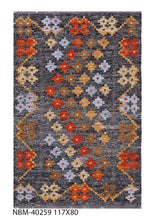 Load image into Gallery viewer, Kleurrijk Tapijt Laagpolig Handgeweven Wollen Vloerkleed - Koho Afghan Kelim 117x80