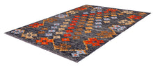 Load image into Gallery viewer, Kleurrijk Tapijt Laagpolig Handgeweven Wollen Vloerkleed - Koho Afghan Kelim 117x80
