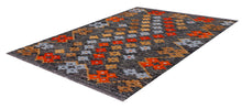 Load image into Gallery viewer, Kleurrijk Tapijt Laagpolig Handgeweven Wollen Vloerkleed - Koho Afghan Kelim 121x80