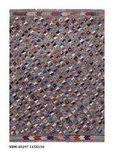 Load image into Gallery viewer, Kleurrijk Tapijt Laagpolig Handgeweven Wollen Vloerkleed - Koho Afghan Kelim 145x110