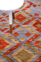 Load image into Gallery viewer, Kleurrijk Tapijt Laagpolig Handgeweven Wollen Vloerkleed - Koho Afghan Kelim 145x98