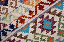 Load image into Gallery viewer, Kleurrijk Tapijt Laagpolig Handgeweven Wollen Vloerkleed - Koho Afghan Kelim 300x203