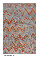 Load image into Gallery viewer, Kleurrijk Tapijt Laagpolig Handgeweven Wollen Vloerkleed - Koho Afghan Kelim 305x207