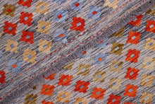 Load image into Gallery viewer, Kleurrijk Tapijt Laagpolig Handgeweven Wollen Vloerkleed - Koho Afghan Kelim 305x207