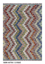 Load image into Gallery viewer, Kleurrijk Tapijt Laagpolig Handgeweven Wollen Vloerkleed - Koho Afghan Kelim 151x101