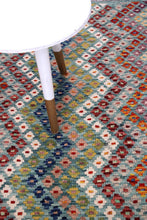 Load image into Gallery viewer, Kleurrijk Tapijt Laagpolig Handgeweven Wollen Vloerkleed - Koho Afghan Kelim 151x101
