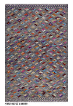 Load image into Gallery viewer, Kleurrijk Tapijt Laagpolig Handgeweven Wollen Vloerkleed - Koho Afghan Kelim 148x99