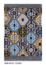 Load image into Gallery viewer, Kleurrijk Tapijt Laagpolig Handgeweven Wollen Vloerkleed - Koho Afghan Kelim 123x85