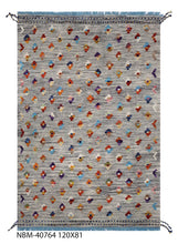 Load image into Gallery viewer, Kleurrijk Tapijt Laagpolig Handgeweven Wollen Vloerkleed - Koho Afghan Kelim 120x81