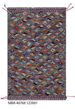 Load image into Gallery viewer, Kleurrijk Tapijt Laagpolig Handgeweven Wollen Vloerkleed - Koho Afghan Kelim 123x81
