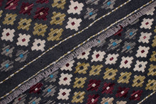 Load image into Gallery viewer, Kleurrijk Tapijt Laagpolig Handgeweven Wollen Vloerkleed - Koho Afghan Kelim 126x84