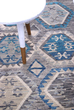 Load image into Gallery viewer, Kleurrijk Tapijt Laagpolig Handgeweven Wollen Vloerkleed - Koho Afghan Kelim 121x80