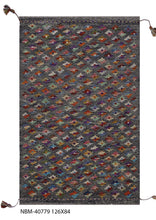 Load image into Gallery viewer, Kleurrijk Tapijt Laagpolig Handgeweven Wollen Vloerkleed - Koho Afghan Kelim 126x84