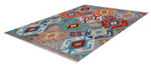 Load image into Gallery viewer, Kleurrijk Tapijt Laagpolig Handgeweven Wollen Vloerkleed - Koho Afghan Kelim 133x91