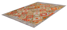 Load image into Gallery viewer, Kleurrijk Tapijt Laagpolig Handgeweven Wollen Vloerkleed - Koho Afghan Kelim 200x152