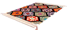 Load image into Gallery viewer, Kleurrijk Tapijt Laagpolig Handgeweven Wollen Vloerkleed - Koho Afghan Kelim 119x83