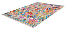 Load image into Gallery viewer, Kleurrijk Tapijt Laagpolig Handgeweven Wollen Vloerkleed - Koho Afghan Kelim 245x182