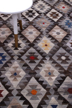 Load image into Gallery viewer, Kleurrijk Tapijt Laagpolig Handgeweven Wollen Vloerkleed - Koho Afghan Kelim 288x198