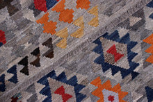 Load image into Gallery viewer, Kleurrijk Tapijt Laagpolig Handgeweven Wollen Vloerkleed - Koho Afghan Kelim 300x210